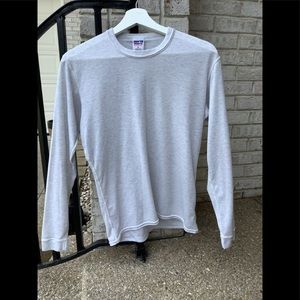 Patagonia capilene light grey white long sleeve